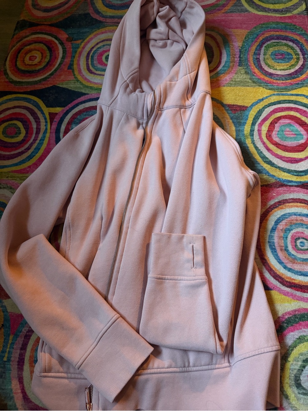 lululemon athletica Blush Pink Hooded Zip Bomber Jacket